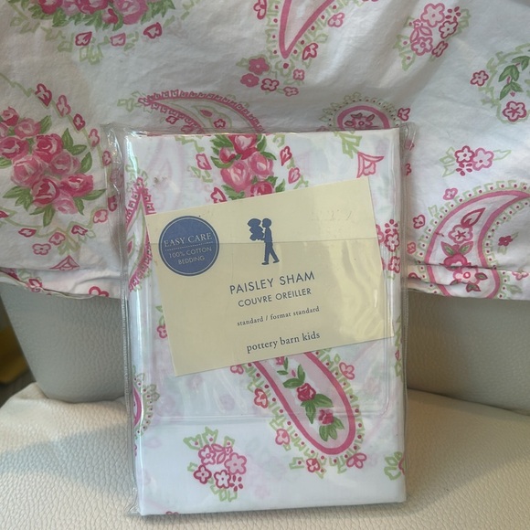 Pottery barn Kids NWT Paisley Sham Standard + 1 Very Gently Used!! - Picture 5 of 6